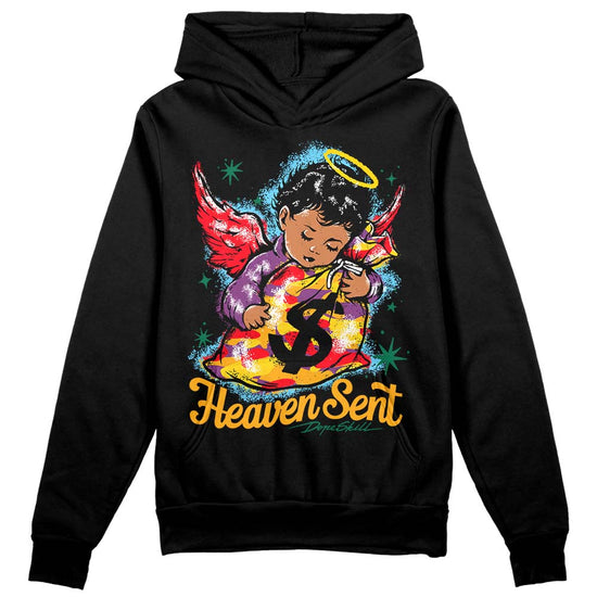 Jordan 1 Mid GS 'Six Championships DopeSkill Hoodie Sweatshirt Heaven Sent Graphic Streetwear - Black