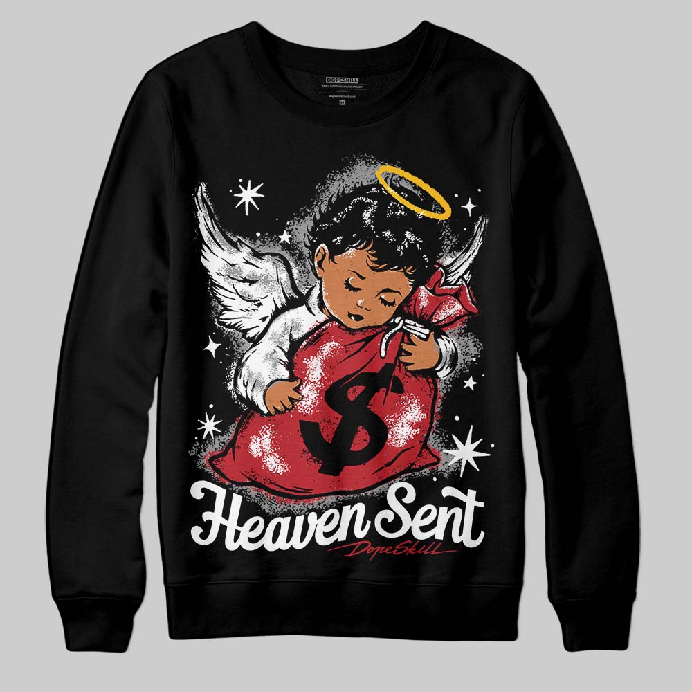 Jordan 14 Retro ‘Black Toe’ DopeSkill Sweatshirt Heaven Sent Graphic Streetwear - Black