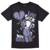 Jordan 5 Retro Low Indigo Haze DopeSkill T-Shirt Love Sick Graphic Streetwear - Black