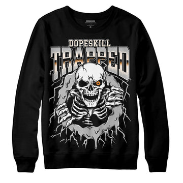 Dunk Low Cool Grey DopeSkill Sweatshirt Trapped Halloween Graphic Streetwear - Black