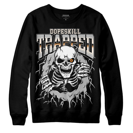 Dunk Low Cool Grey DopeSkill Sweatshirt Trapped Halloween Graphic Streetwear - Black