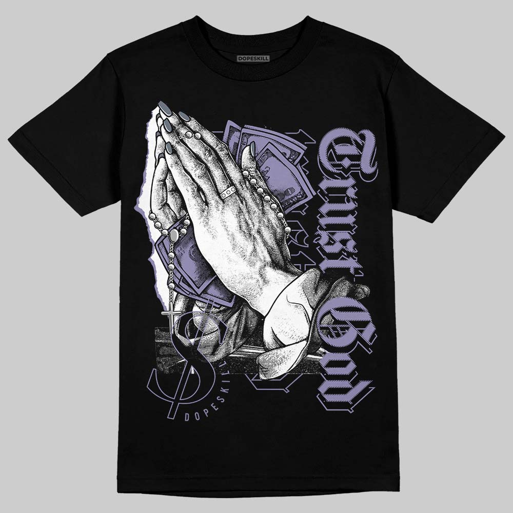 Jordan 5 Retro Low Indigo Haze DopeSkill T-Shirt Trust God Graphic Streetwear - Black