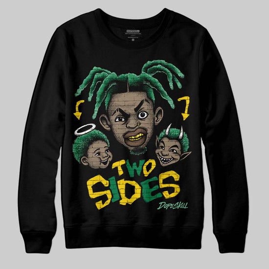 Green Sneakers DopeSkill Sweatshirt Two Sides Graphic Streetwear - black