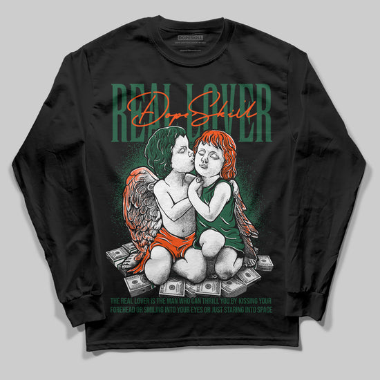 Dunk Low Team Dark Green Orange DopeSkill Long Sleeve T-Shirt Real Lover Graphic Streetwear - Black