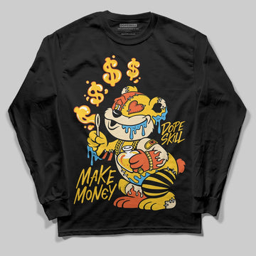 Yellow Sneakers DopeSkill Long Sleeve T-Shirt Make Money Graphic Streetwear - Black