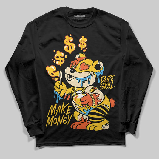 Yellow Sneakers DopeSkill Long Sleeve T-Shirt Make Money Graphic Streetwear - Black