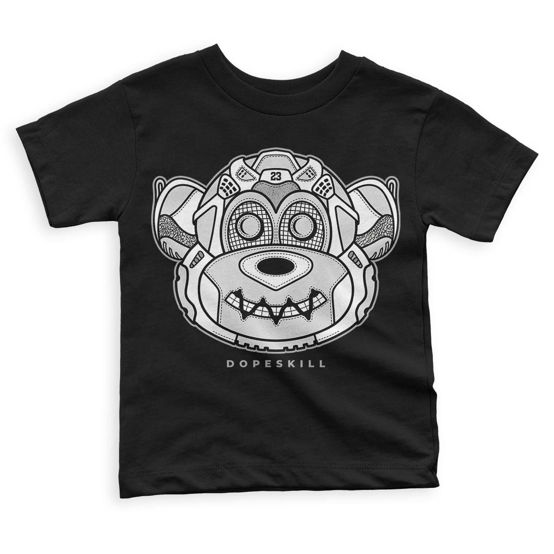 Dunk Low ‘Pure Platinum’ DopeSkill Toddler Kids T-shirt Monk Graphic Streetwear - Black