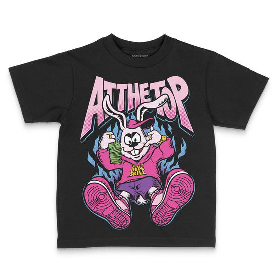 Pink Sneakers DopeSkill Toddler Kids T-shirt At The Top Graphic Streetwear - Black