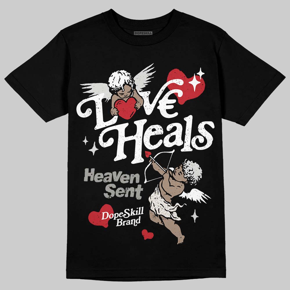 Jordan 3 Retro Pure Money DopeSkill T-Shirt New Love Heals Graphic Streetwear - black