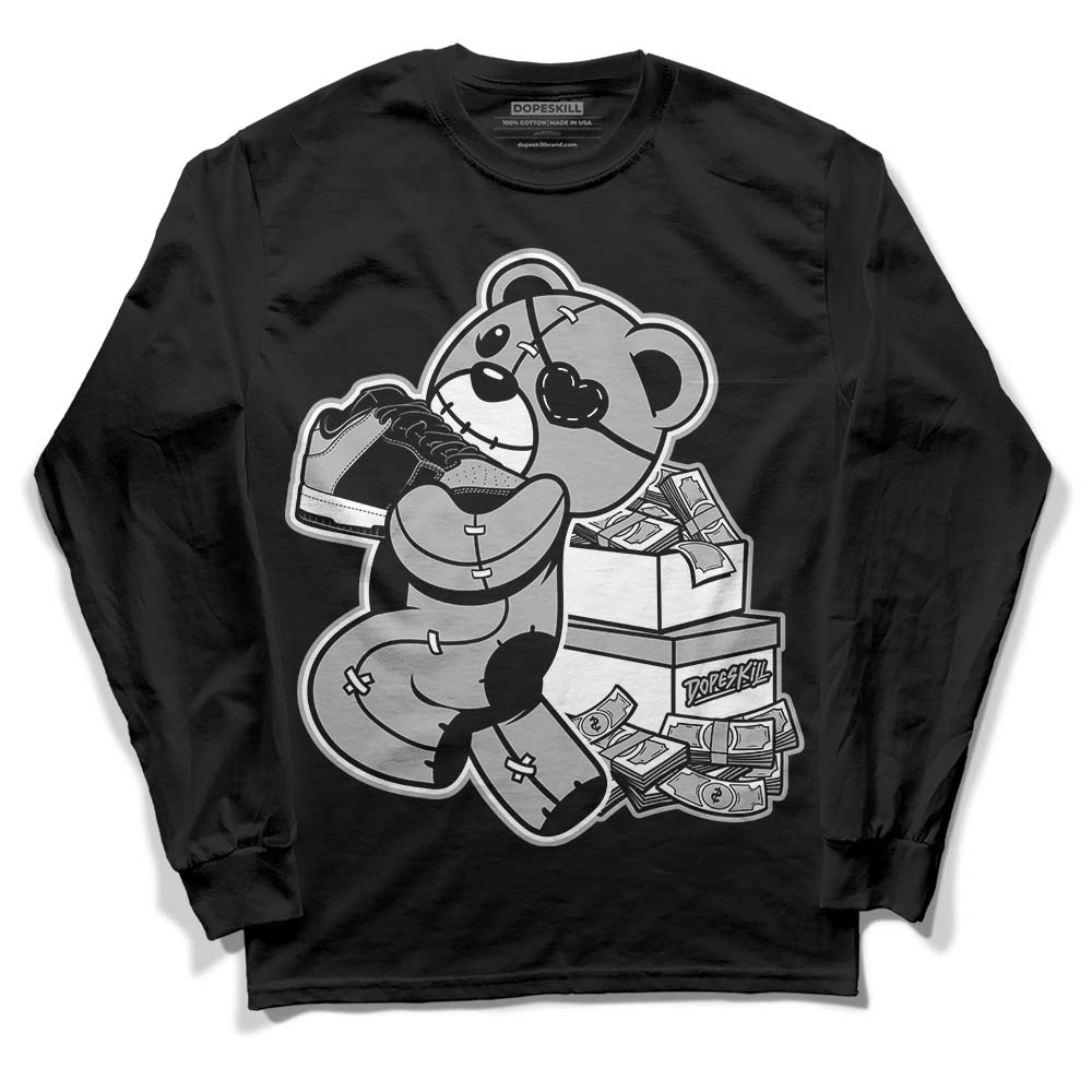 Jordan 1 Low OG “Shadow” DopeSkill Long Sleeve T-Shirt Bear Steals Sneaker Graphic Streetwear - Black