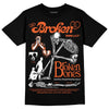 Jordan 3 Georgia Peach DopeSkill T-Shirt Broken Bones Graphic Streetwear - Black