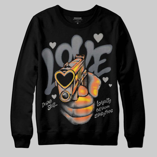 Jordan 11 Cool Grey DopeSkill Sweatshirt Love Shot Graphic Streetwear - Black