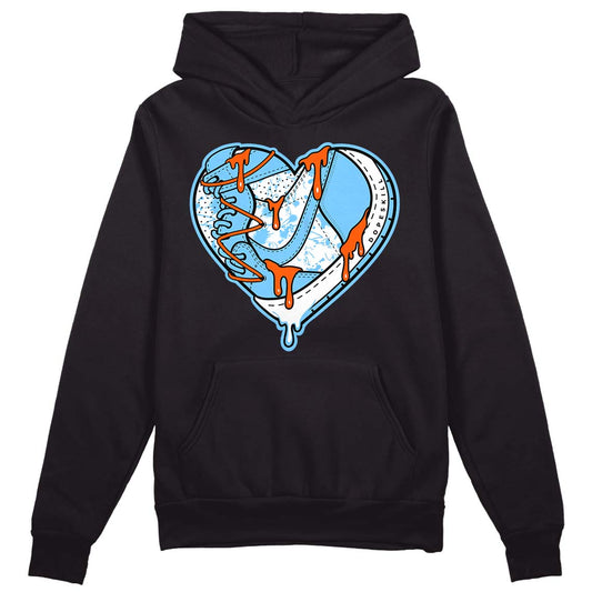 Dunk Low Futura University Blue DopeSkill Hoodie Sweatshirt Heart Jordan 1 Graphic Streetwear - Black