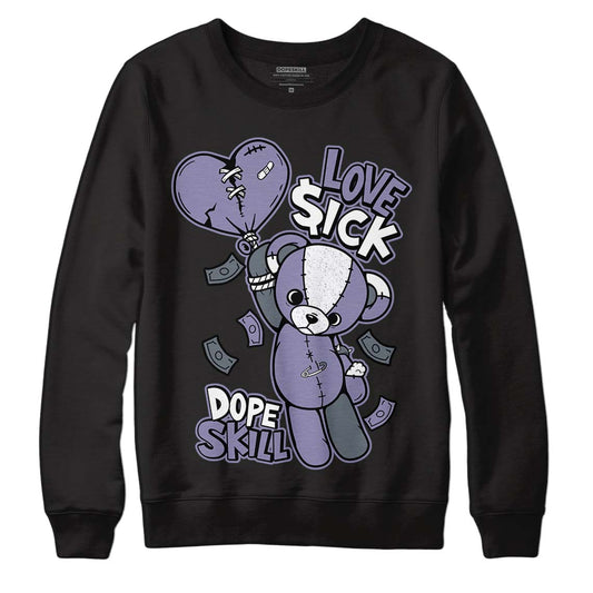 Jordan 5 Retro Low Indigo Haze DopeSkill Sweatshirt Love Sick Graphic Streetwear - Black