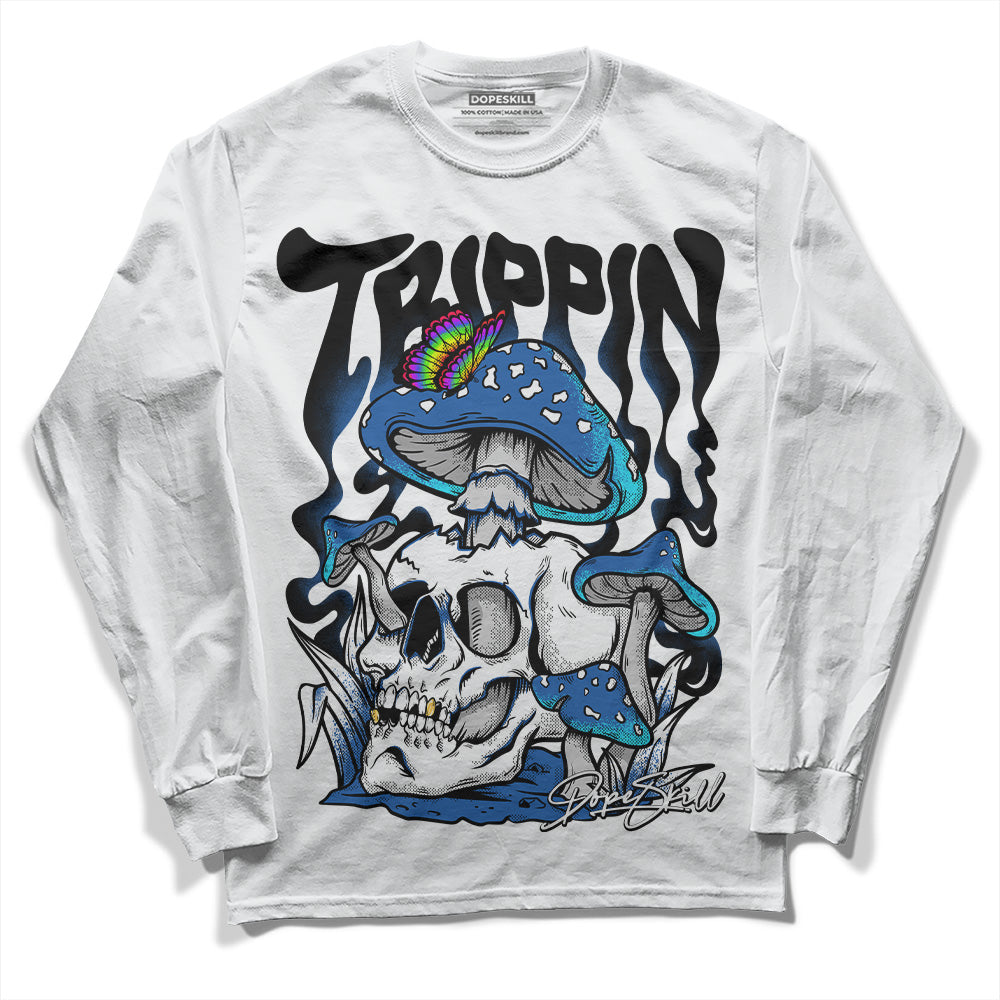 Jordan 11 Low “Space Jam” DopeSkill Long Sleeve T-Shirt Trippin Graphic Streetwear - White