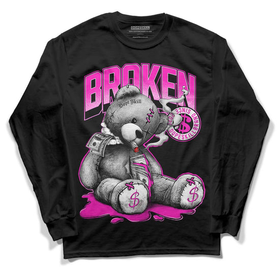 Dunk Low GS “Active Fuchsia” DopeSkill Long Sleeve T-Shirt Sick Bear Graphic Streetwear - Black