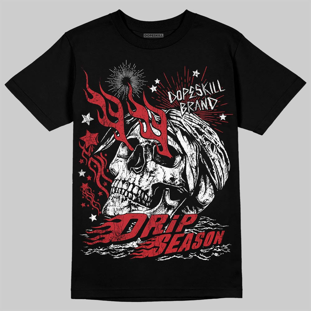 Jordan 11 Retro Low Bred (2025) DopeSkill T-Shirt Drip Season Graphic Streetwear - Black