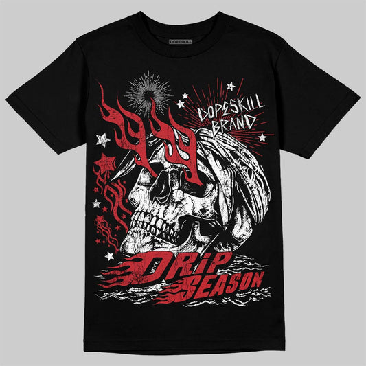 Jordan 11 Retro Low Bred (2025) DopeSkill T-Shirt Drip Season Graphic Streetwear - Black