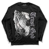 Jordan 2 Cement Grey DopeSkill Long Sleeve T-Shirt Trust God Graphic Streetwear - Black