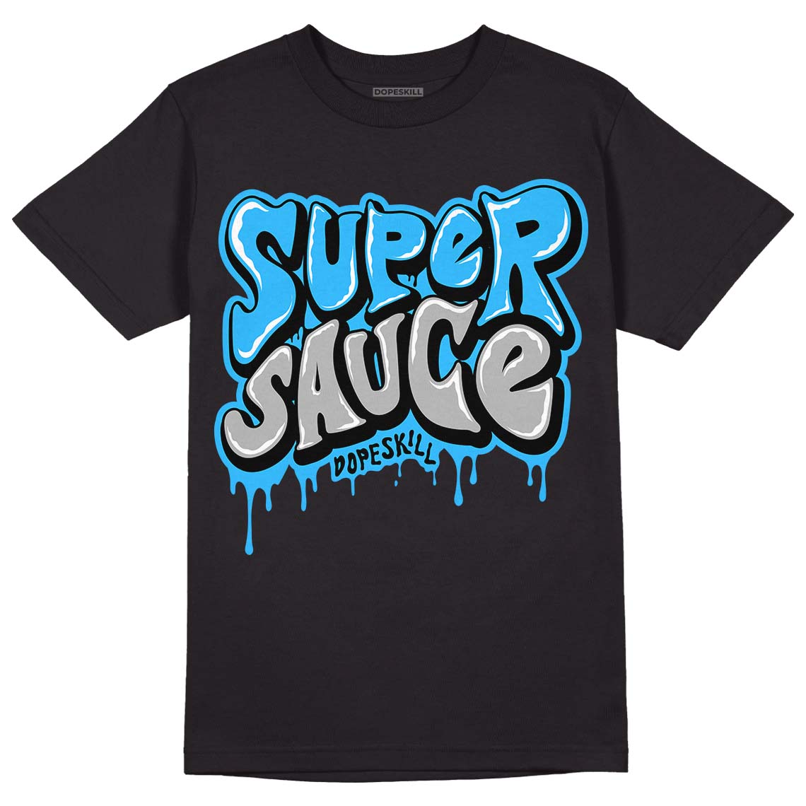 Jordan 2 Low "University Blue" DopeSkill T-Shirt Super Sauce Graphic Streetwear - Black