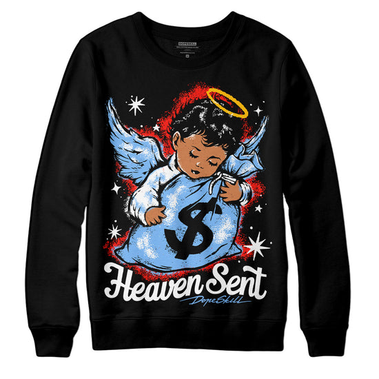 Jordan 9 Powder Blue DopeSkill Sweatshirt Heaven Sent Graphic Streetwear - Black