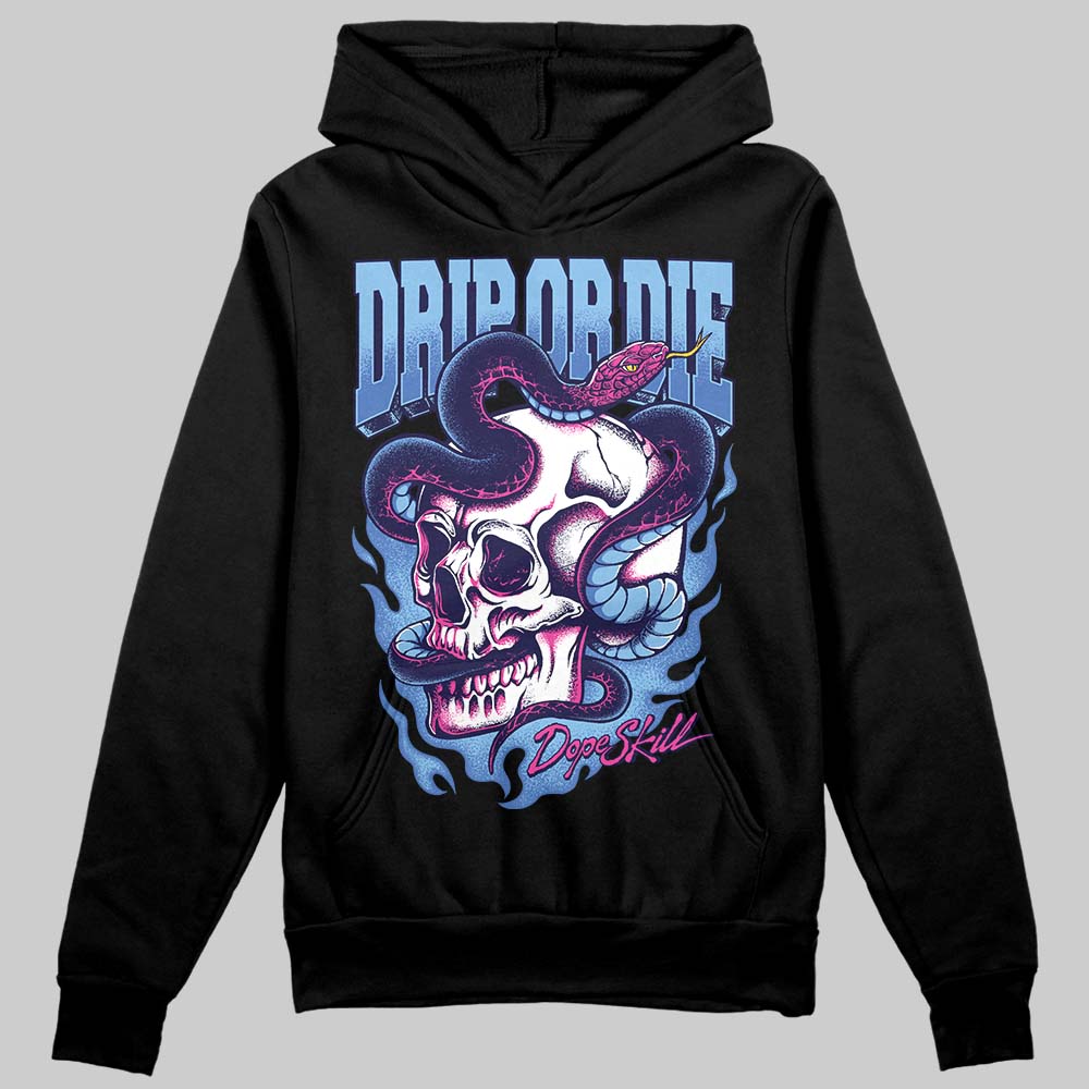 University Blue Sneakers DopeSkill Hoodie Drip or Die Graphic Streetwear - Black