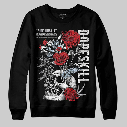 Jordan 5 Retro OG Black Metallic Reimagined DopeSkill Sweatshirt Side Hustle Graphic Streetwear - Black