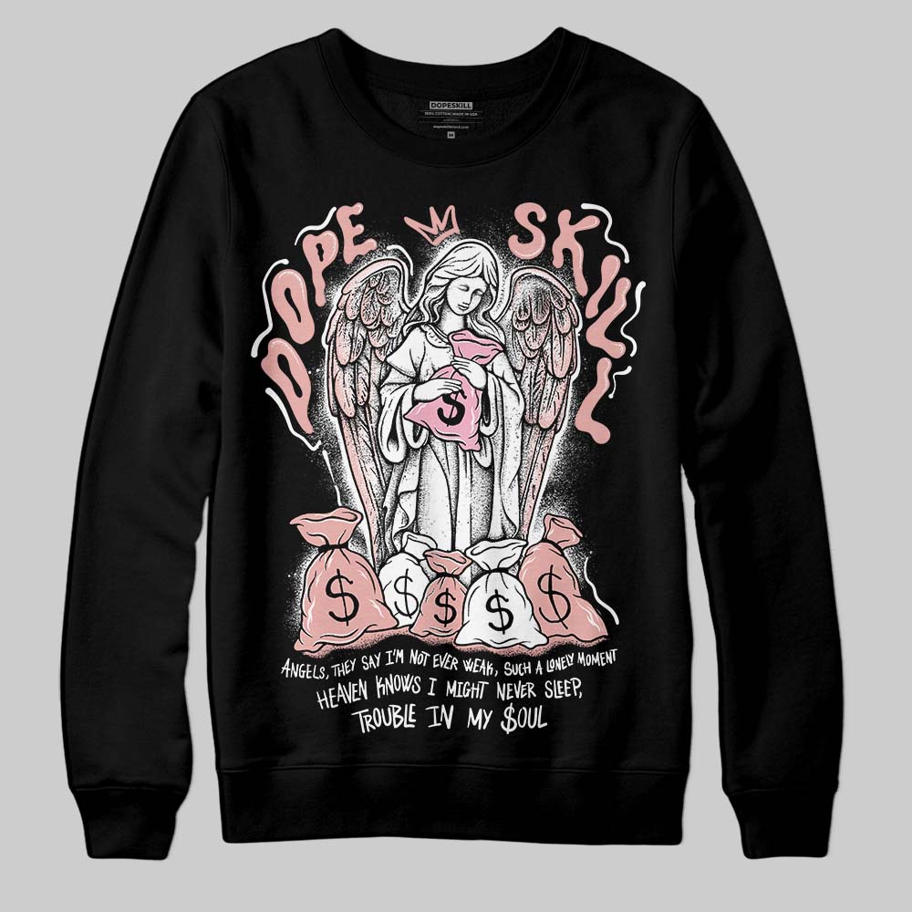 Jordan 1 Low OG “Rust Pink” DopeSkill Sweatshirt Angels Graphic Streetwear - Black