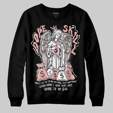 Jordan 1 Low OG “Rust Pink” DopeSkill Sweatshirt Angels Graphic Streetwear - Black