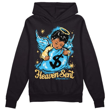 Jordan 13 Retro University Blue DopeSkill Hoodie Sweatshirt Heaven Sent Graphic Streetwear - Black