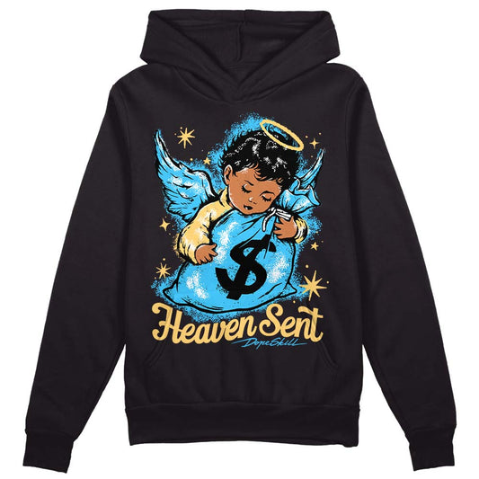 Jordan 13 Retro University Blue DopeSkill Hoodie Sweatshirt Heaven Sent Graphic Streetwear - Black