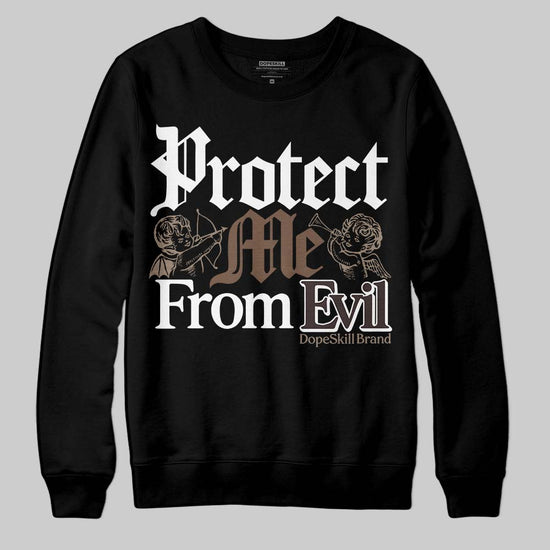 SoleFly x Air Jordan 12 Retro SP 'Cafecito/Baroque Brown' DopeSkill Sweatshirt Protect Me From Evil Graphic Streetwear - Black