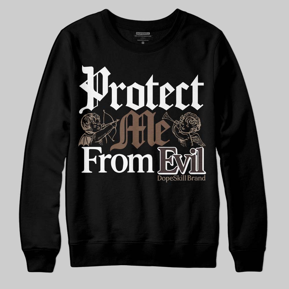 SoleFly x Air Jordan 12 Retro SP 'Cafecito/Baroque Brown' DopeSkill Sweatshirt Protect Me From Evil Graphic Streetwear - Black