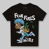 Jordan 4 Denim “Worn Blue” DopeSkill Toddler Kids T-shirt Fear Fuels The Hustle Graphic Streetwear - Black