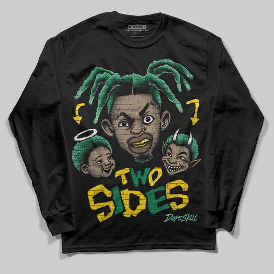 Green Sneakers DopeSkill Long Sleeve T-Shirt Two Sides Graphic Streetwear - Black