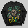 Green Sneakers DopeSkill Long Sleeve T-Shirt Two Sides Graphic Streetwear - Black