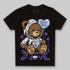 Jordan 5 OG “Grape” DopeSkill Toddler Kids T-shirt Broken Bear Graphic Streetwear - Black