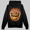 Orange, Black and White Sneakers DopeSkill Hoodie Sweatshirt Hellfire Graphic Streetwear - Black