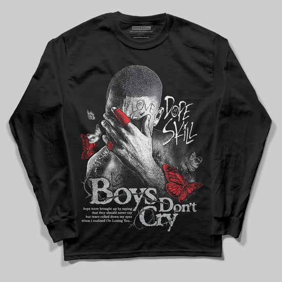 Jordan 4 “Fear” DopeSkill Long Sleeve T-Shirt Boys Don't Cry Graphic Streetwear - Black