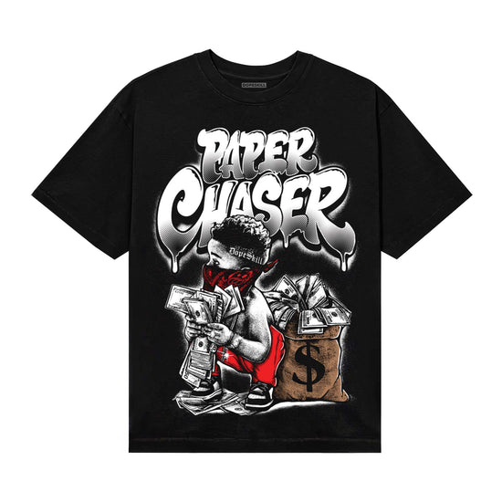 Black and White Sneakers DopeSkill T-Shirt Paper Chaser Boy Graphic Streetwear - Black