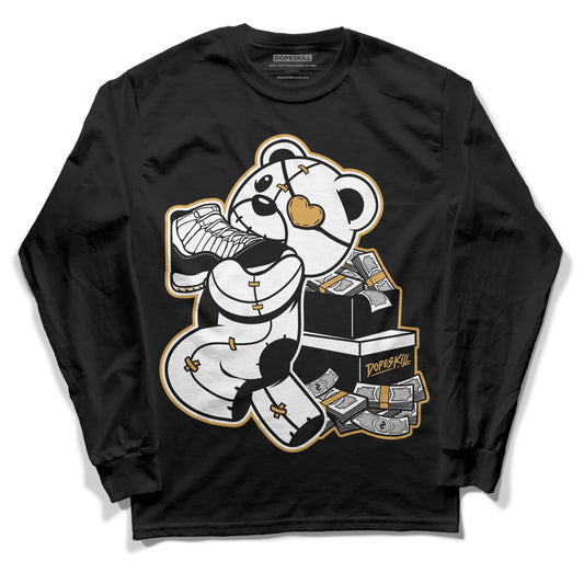 Jordan 11 "Gratitude" DopeSkill Long Sleeve T-Shirt Bear Steals Sneaker Graphic Streetwear  - Black 