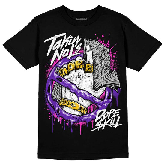 Dunk Low Championship Court Purple DopeSkill T-Shirt Takin No L's Graphic Streetwear - Black