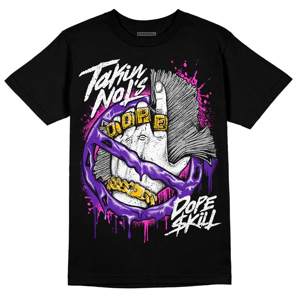 Dunk Low Championship Court Purple DopeSkill T-Shirt Takin No L's Graphic Streetwear - Black