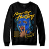 Royal Blue  Sneakers DopeSkill Sweatshirt Never Stop Hustling Graphic Streetwear - Black