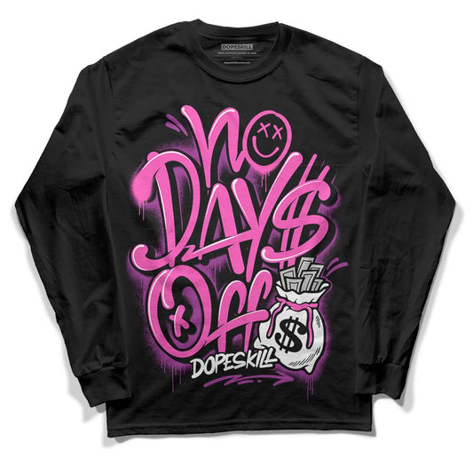 Jordan 4 GS “Hyper Violet” DopeSkill Long Sleeve T-Shirt No Days Off Graphic Streetwear - Black