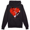 Jordan 6 Retro Toro Bravo DopeSkill Hoodie Sweatshirt Heart Jordan 6 Graphic Streetwear - Black