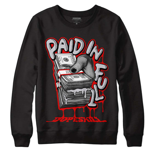 Jordan 2 Retro "Black Cement" DopeSkill Sweatshirt Paid In Full Graphic Streetwear - Black