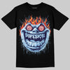 University Blue Sneakers DopeSkill T-Shirt Hellfire Graphic Streetwear - Black