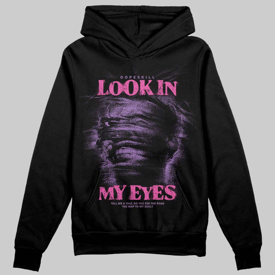 PURPLE Sneakers DopeSkill Hoodie Sweatshirt Look In My Eyes Graphic Streetwear - Black