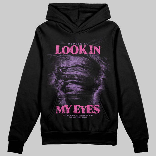 PURPLE Sneakers DopeSkill Hoodie Sweatshirt Look In My Eyes Graphic Streetwear - Black